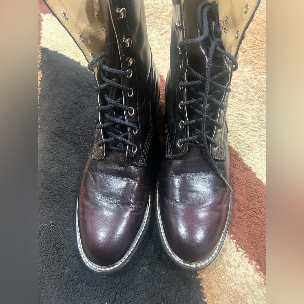 Men's Black Leather Boots-